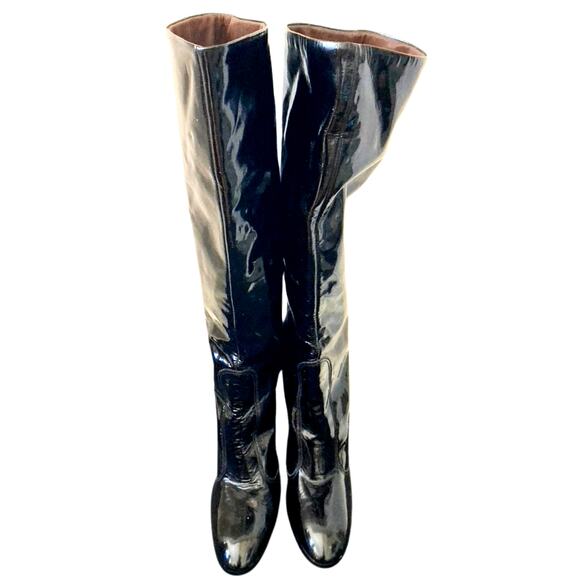 Golo for Lord & Taylor 60s/70s Patent Leather Boots RARE! 8M - Picture 2 of 13
